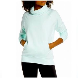 ZELLA ERICA TWIST COWL NECK SWEATSHIRT, Kangaroo pocket